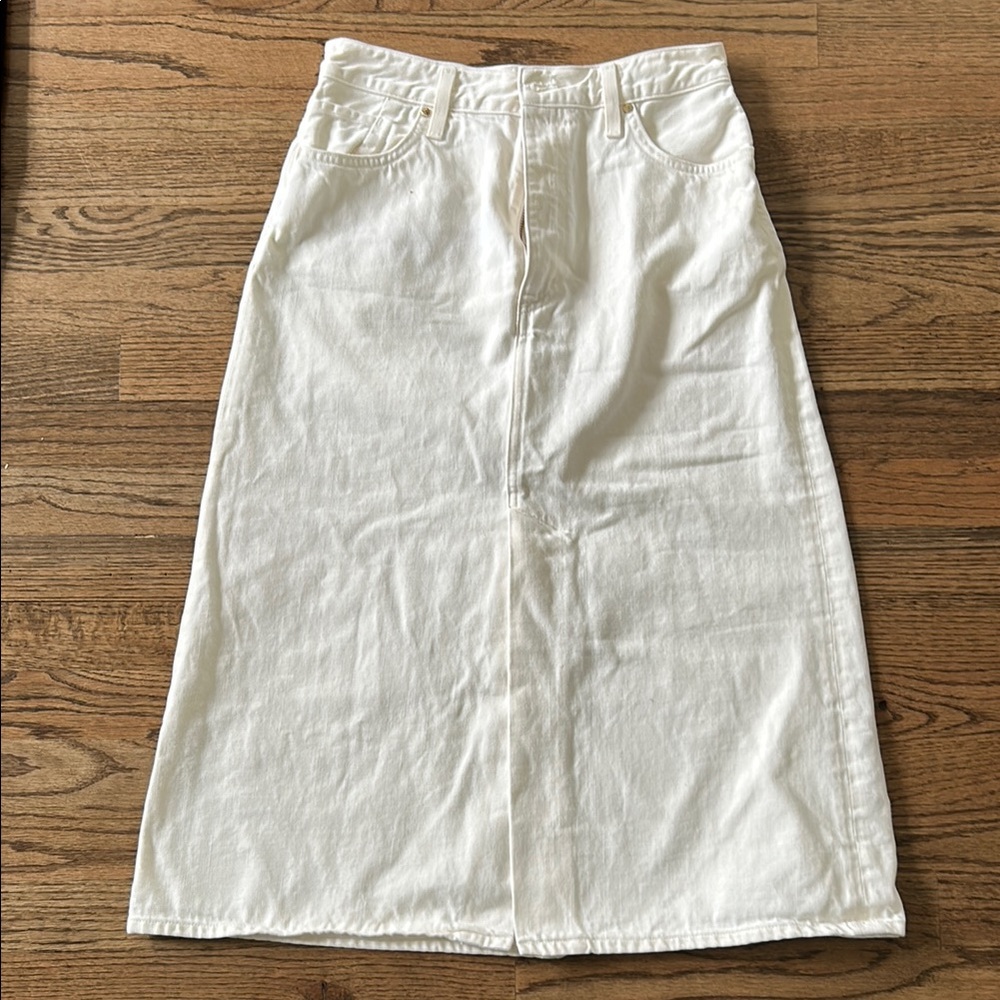 Goldsign  White Denim Skirt